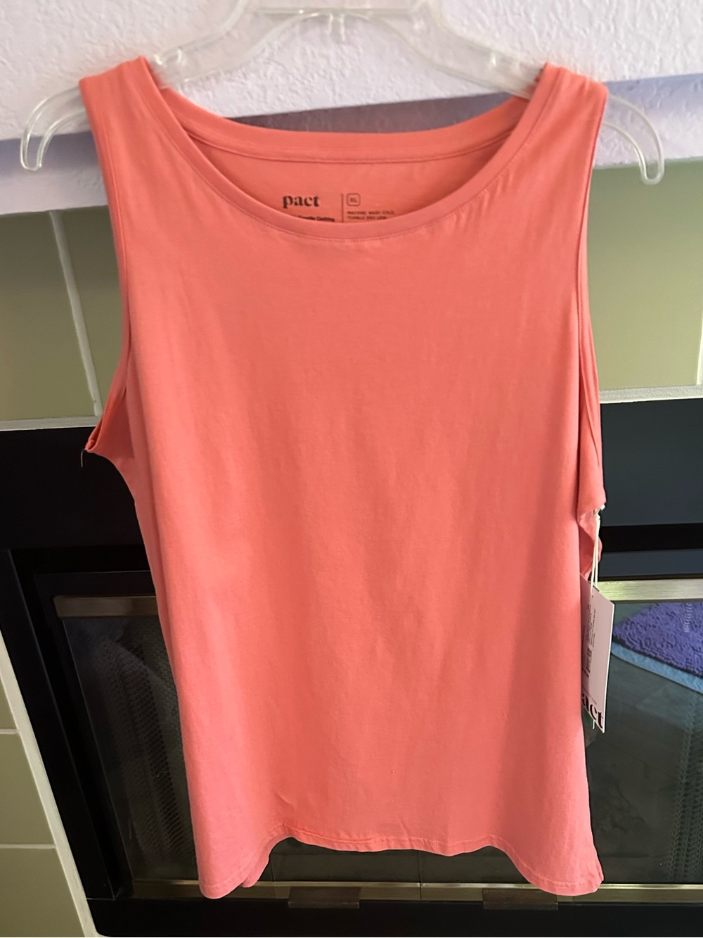 💥💥Pact Coral Sleeveless Tank Top (ORGANIC COTTON) (XL) NWT💥💥